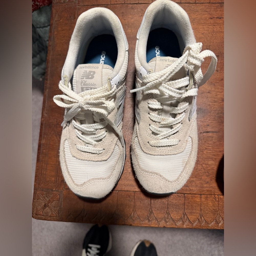 New Balance White Classic Sneakers